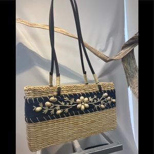 Shell Straw beaded Shoulder bag. 👀New
